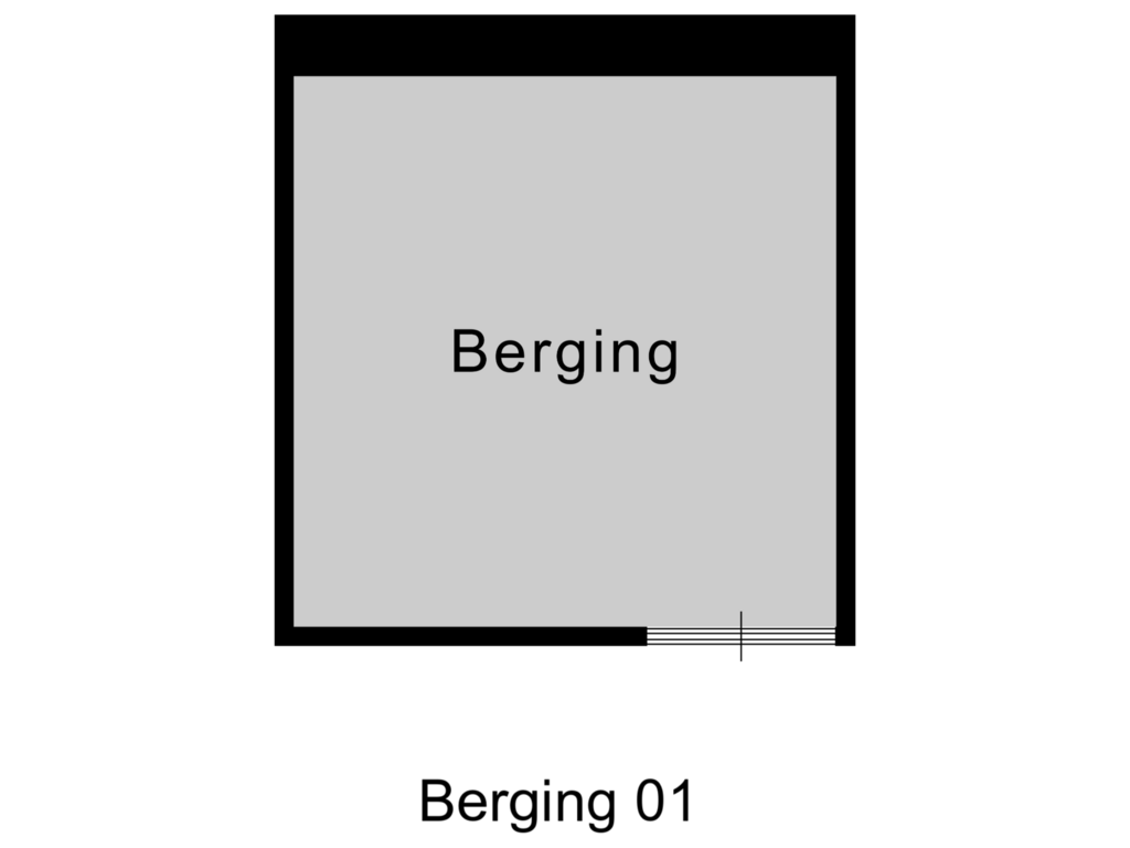 View floorplan of Berging 01 of Daem van Kekenstraat 1-D