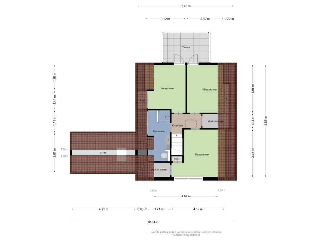 View floorplan of Eerste Verdieping of Voorsterweg 32