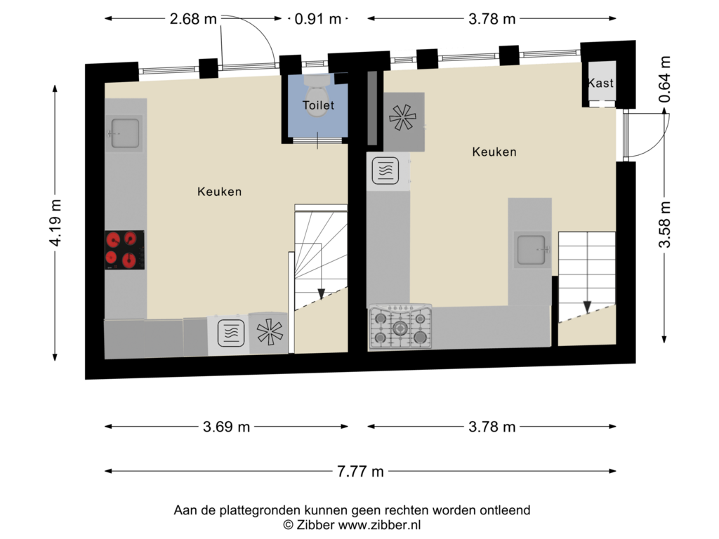 Bekijk plattegrond van Kelder van IJsselstraat 23