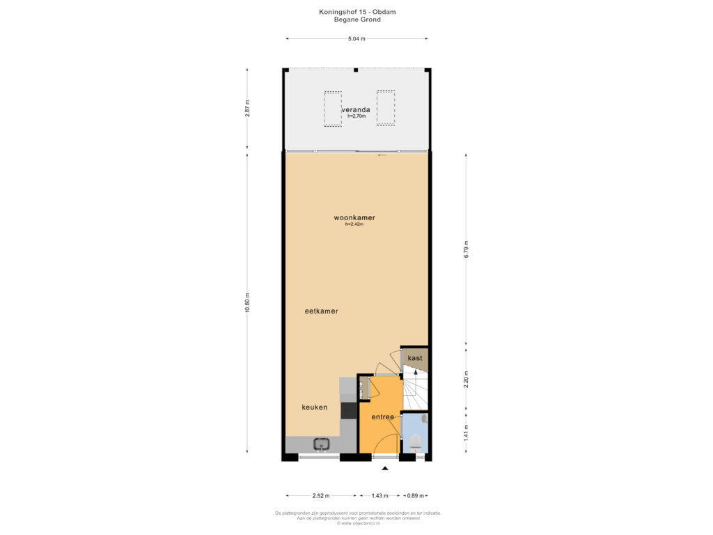 Bekijk plattegrond van BEGANE GROND van Koningshof 15