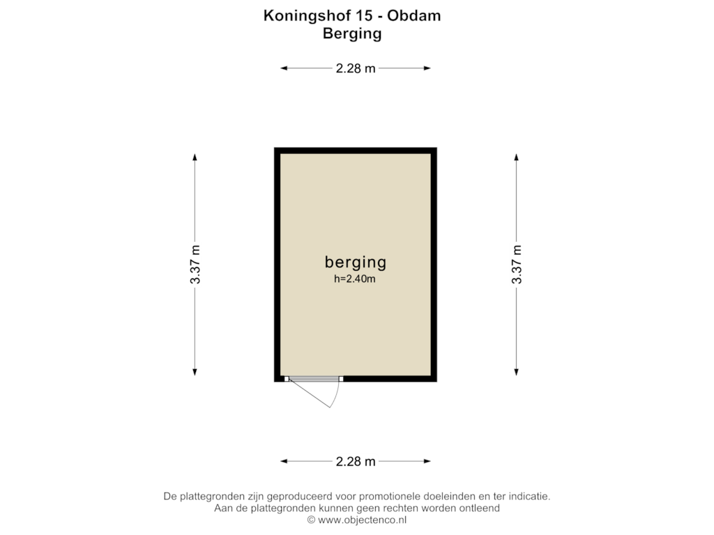 Bekijk plattegrond van BERGING van Koningshof 15