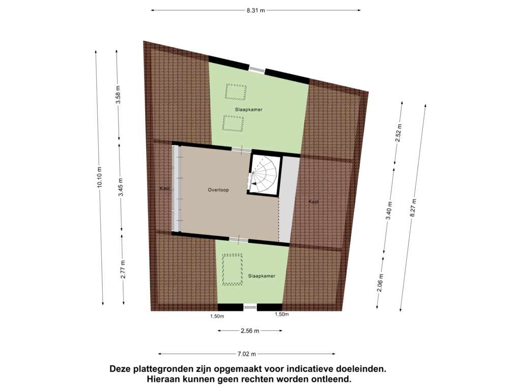 View floorplan of Derde Verdieping of Vlaardingerstraat 35-C