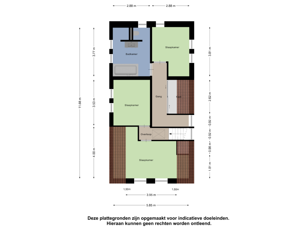 View floorplan of Eerste Verdieping of Brouwerslaan 8