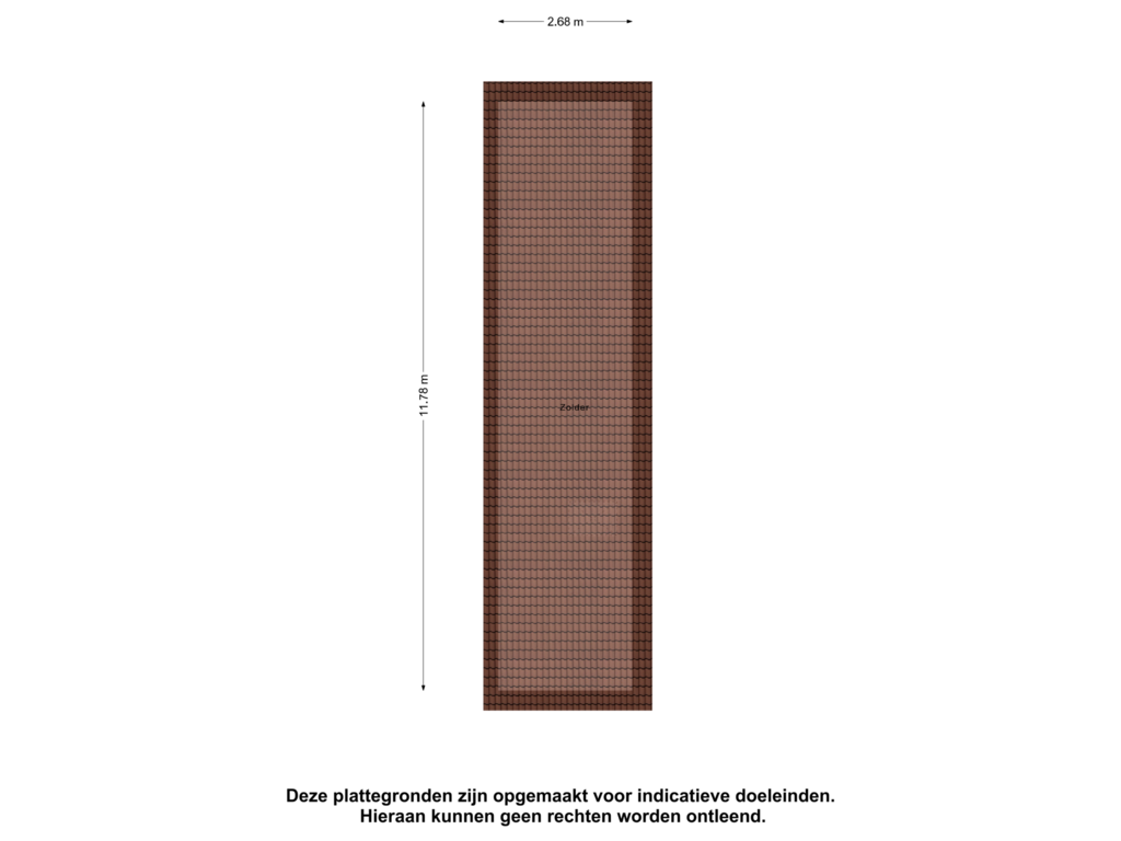 View floorplan of Zolder of Brouwerslaan 8