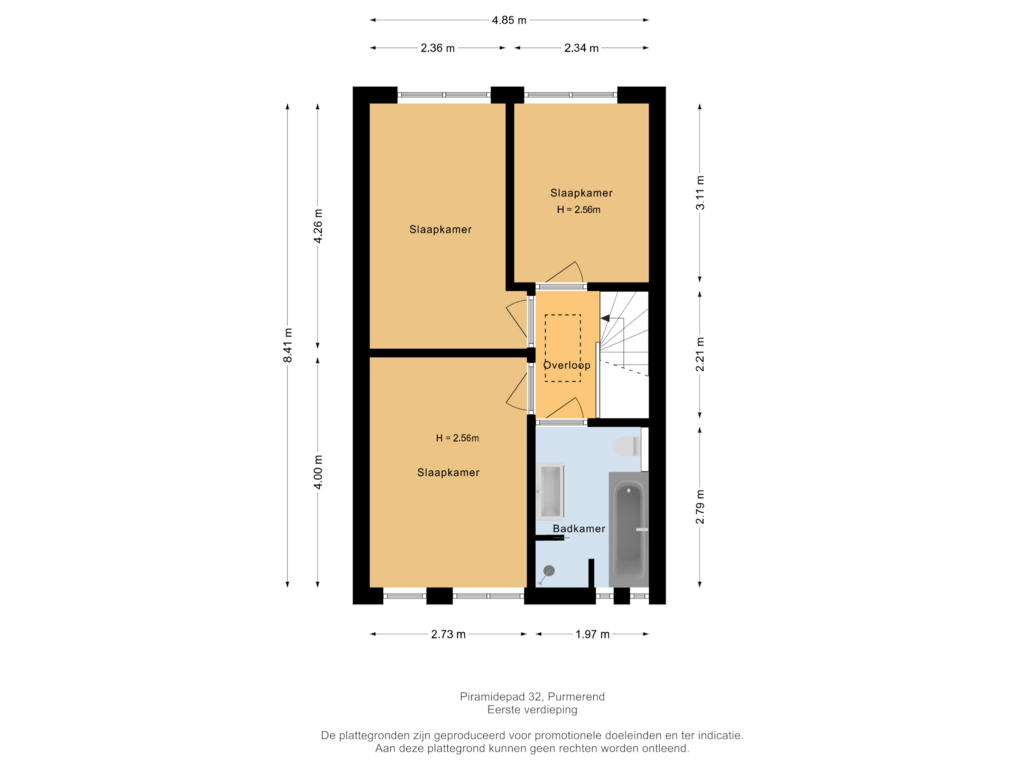 Bekijk plattegrond van Eerste verdieping van Piramidepad 32