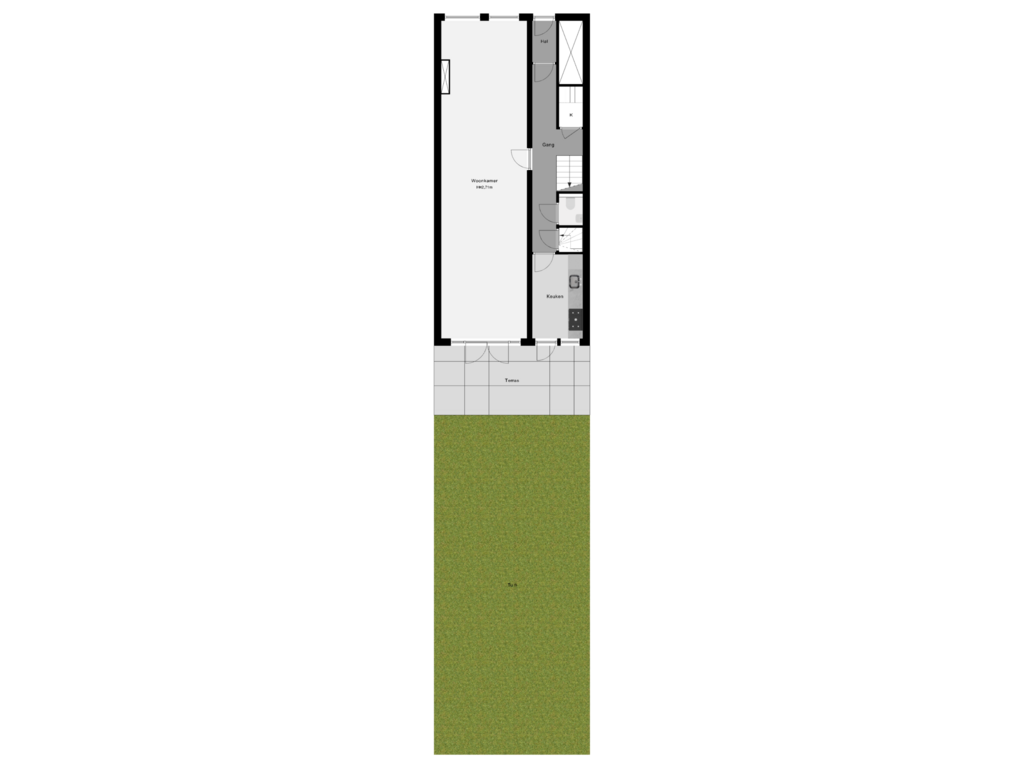 View floorplan of Perceeloverzicht of Oostzeedijk 124-B