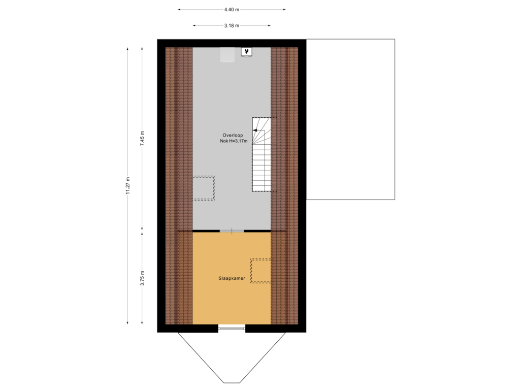 Bekijk plattegrond van Zolder van De Mui 53