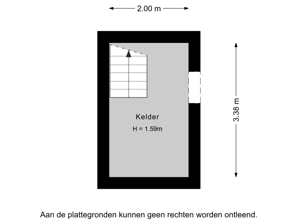 Bekijk plattegrond van Kelder van Soesterbergsestraat 15