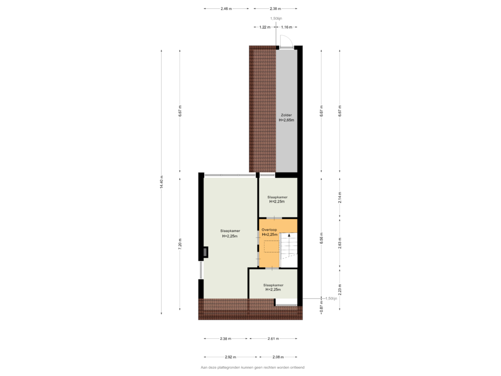 Bekijk plattegrond van Eerste verdieping van Jagersweg 3