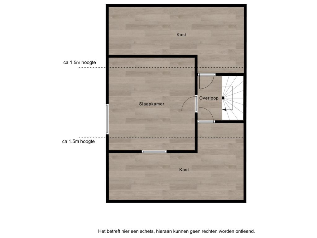 View floorplan of 2e verdieping of Vesta 18