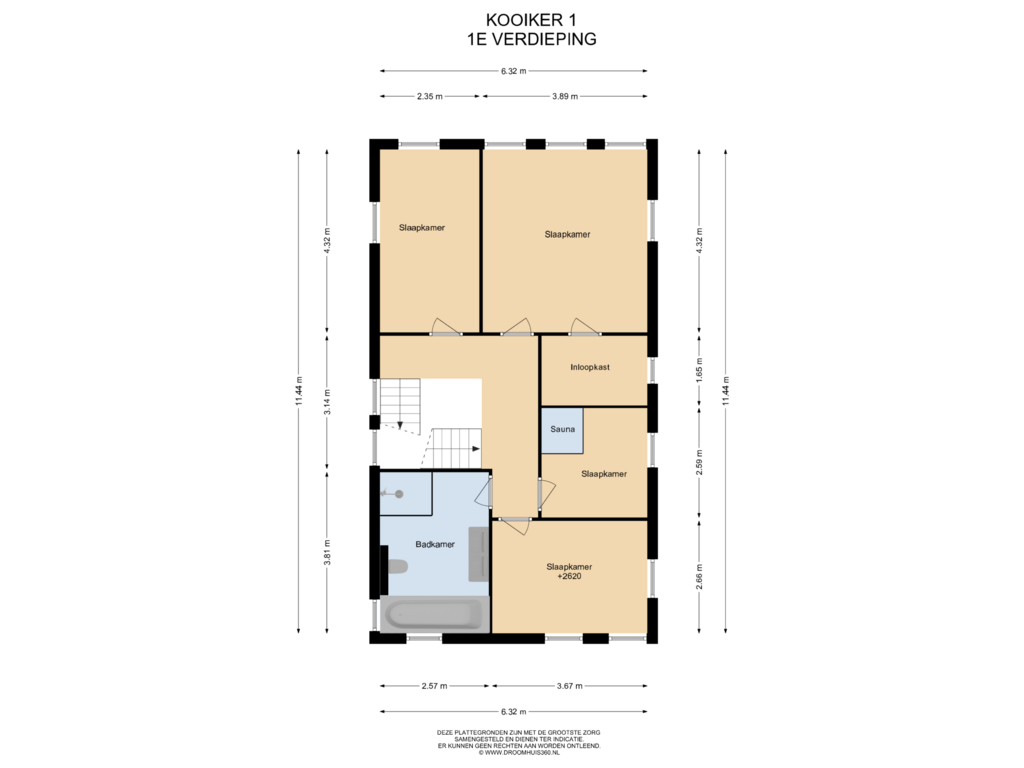 View floorplan of 1E Verdieping of Kooiker 1