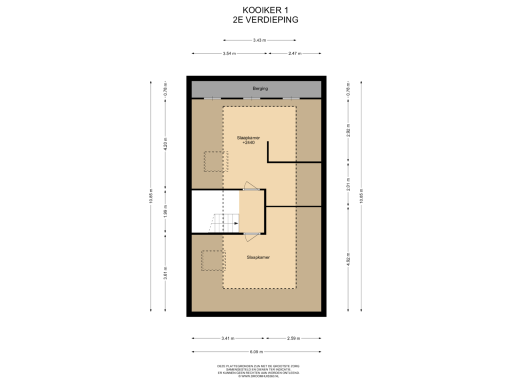 View floorplan of 2E Verdieping of Kooiker 1