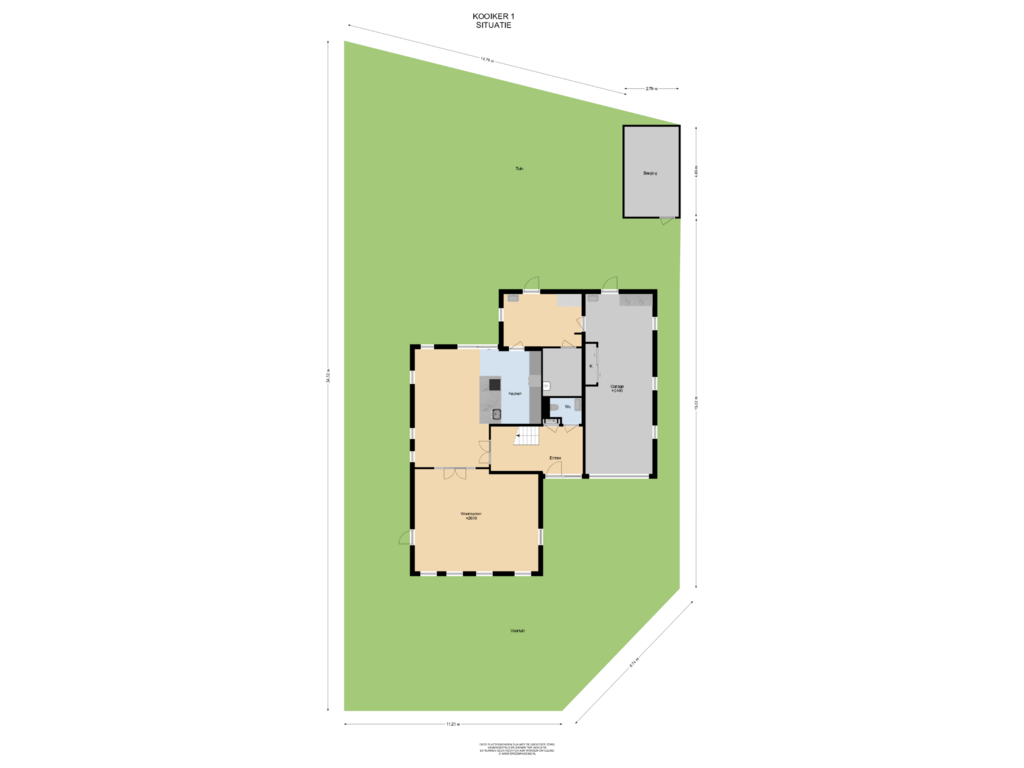 View floorplan of Situatie of Kooiker 1