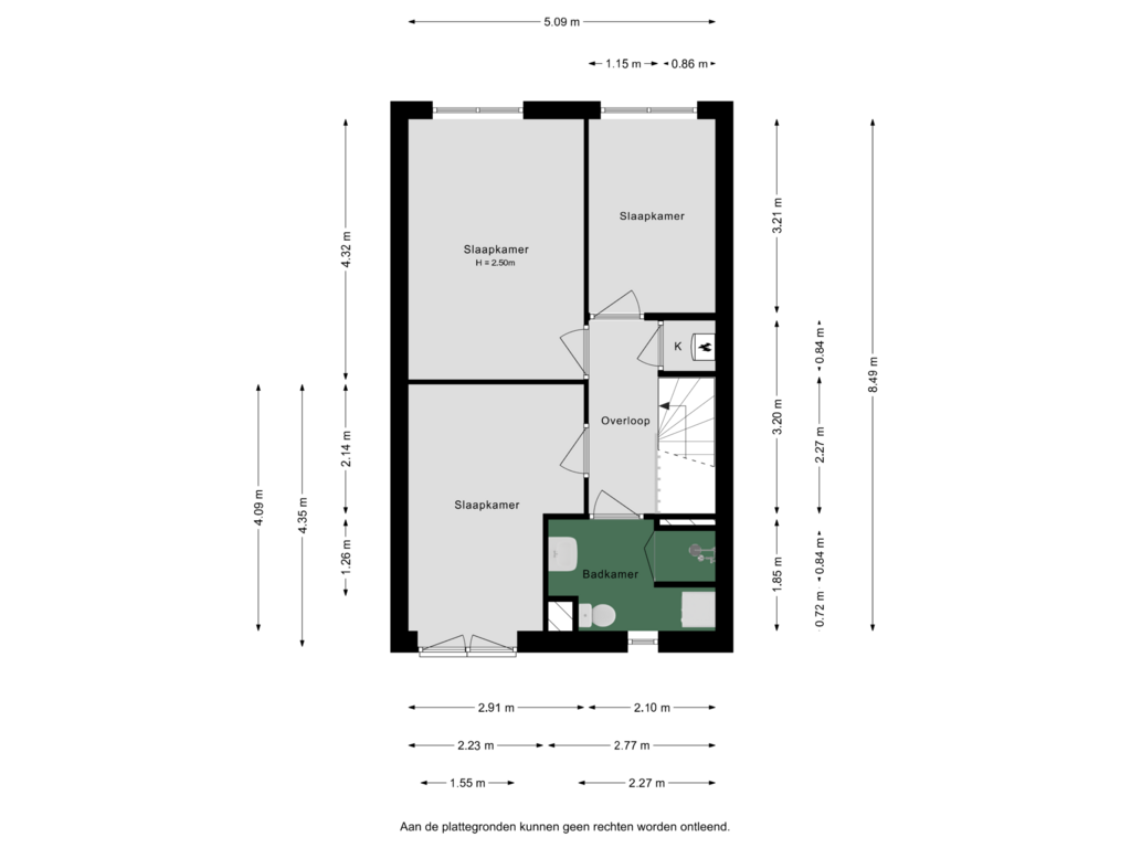 Bekijk plattegrond van 2e verdieping van Van der Vormhaven 7