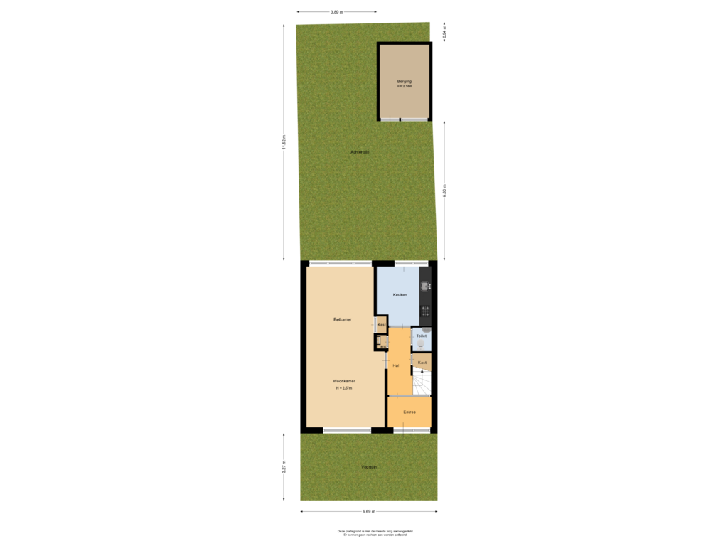 Bekijk plattegrond van Situatie van Hooftweg 95