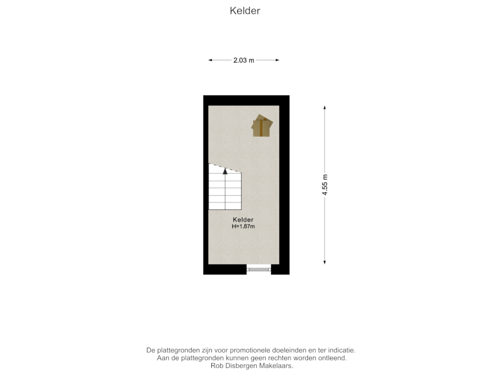 Bekijk plattegrond van Kelder van Topaasstraat 23