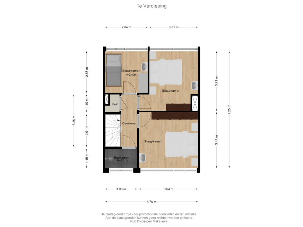 Bekijk plattegrond van 1e Verdieping van Topaasstraat 23