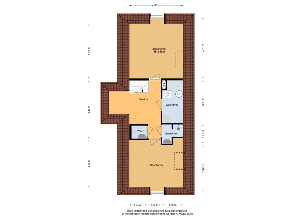 Bekijk plattegrond van 2e Verdieping van Kostverlorenstraat 97