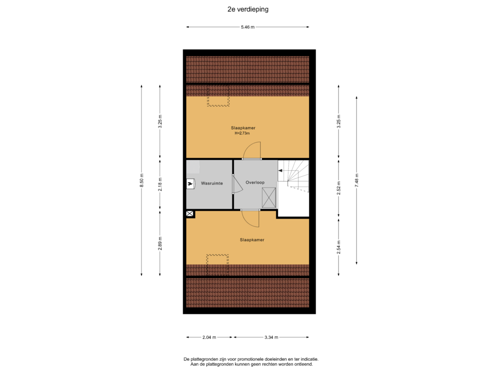 Bekijk plattegrond van 2e verdieping van Fibulastraat 2