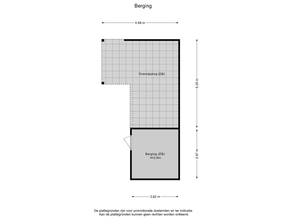 Bekijk plattegrond van Berging van Fibulastraat 2