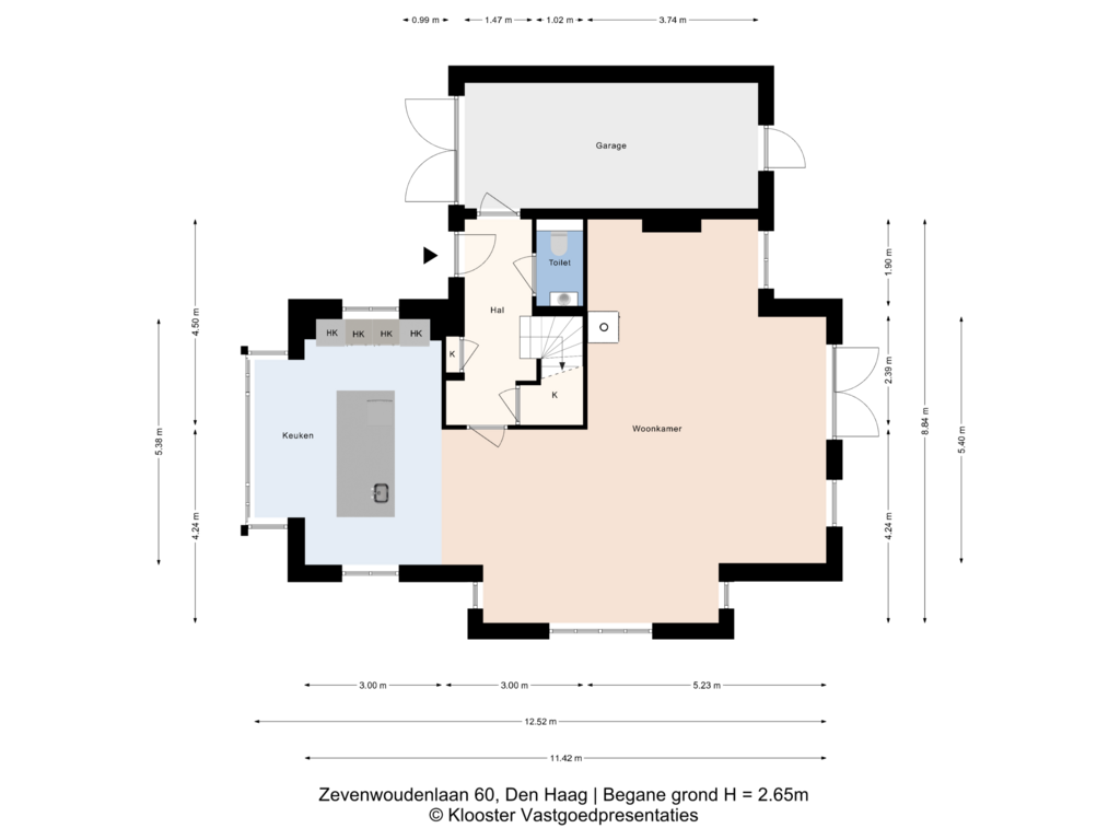 View floorplan of Begane grond of Zevenwoudenlaan 60