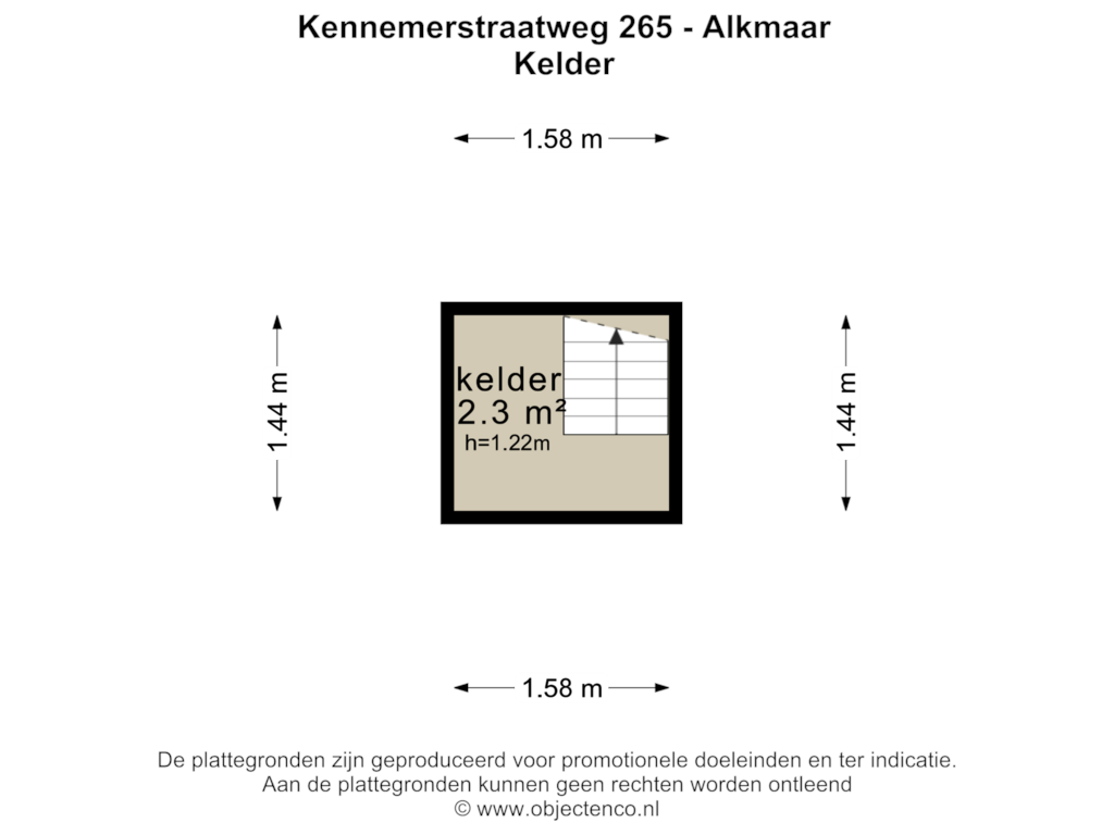 Bekijk plattegrond van KELDER van Kennemerstraatweg 265