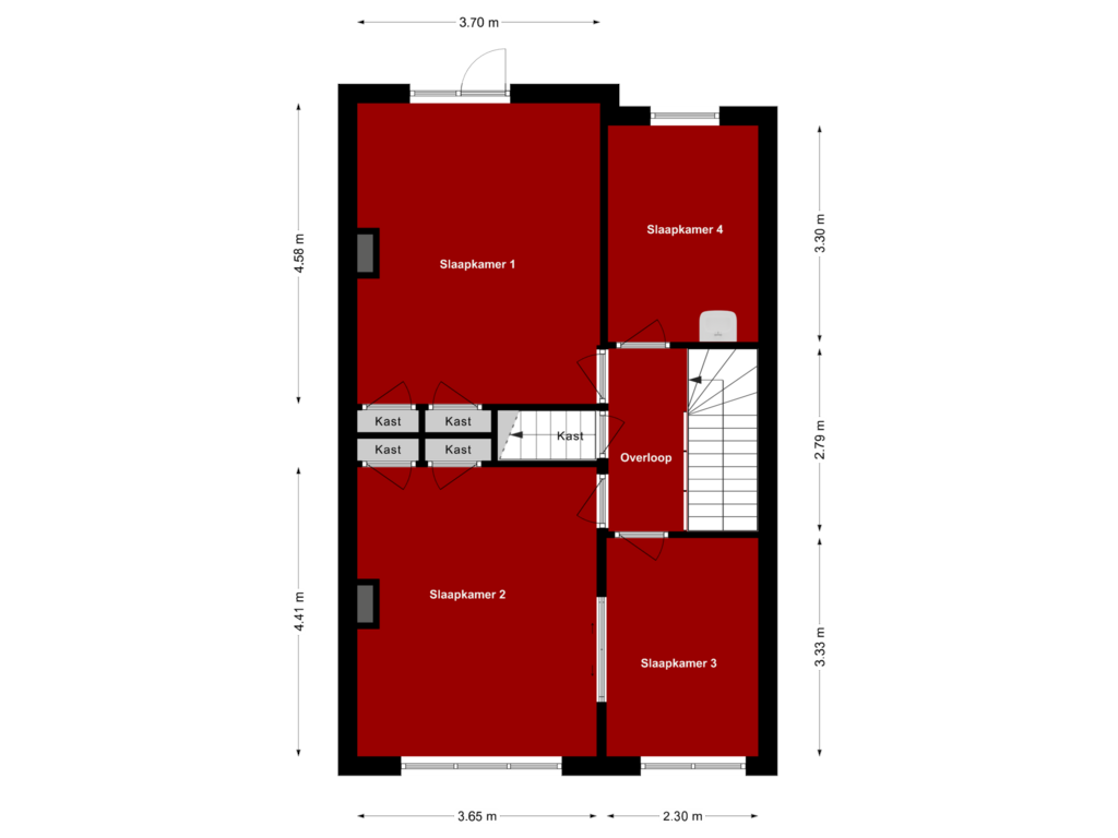 Bekijk plattegrond van Eerste verdieping van Ossendrechtseweg 6