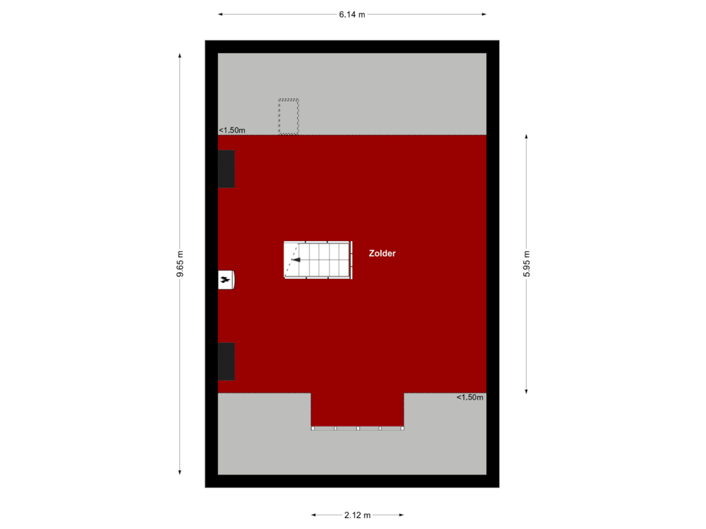 Bekijk plattegrond van Tweede verdieping van Ossendrechtseweg 6