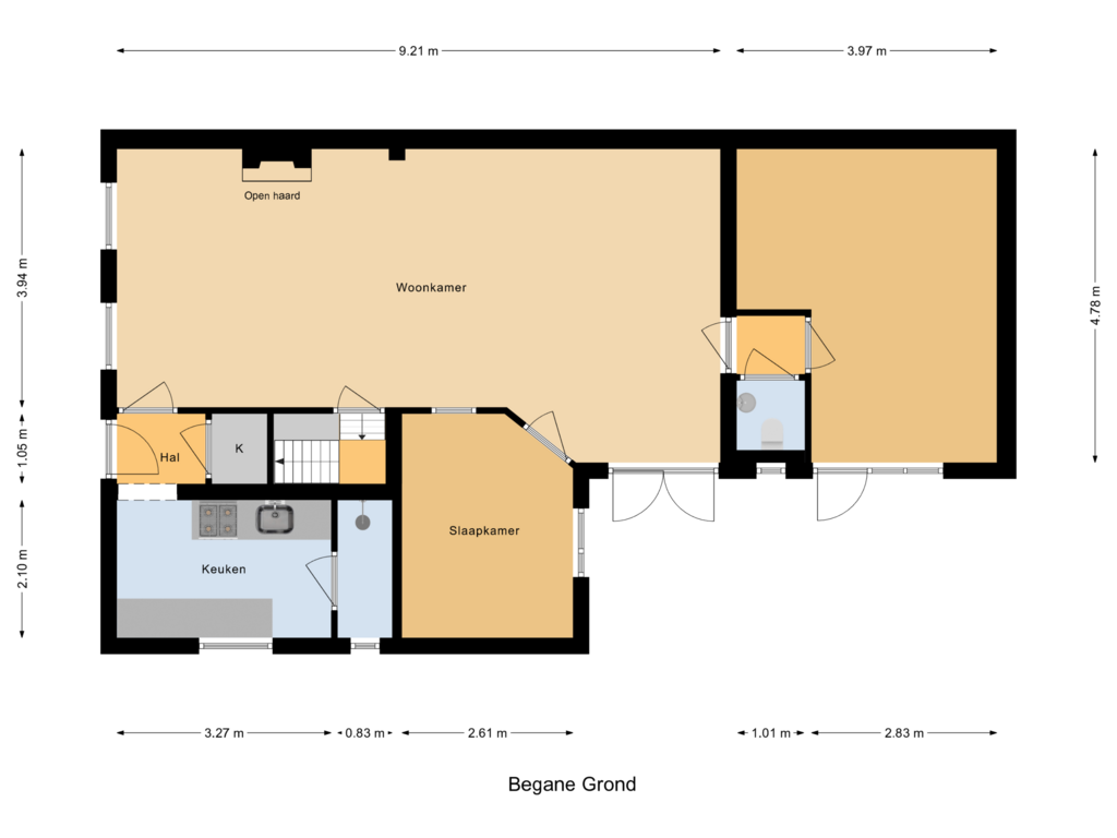 Bekijk plattegrond van Begane Grond van Zalmsteeg 3