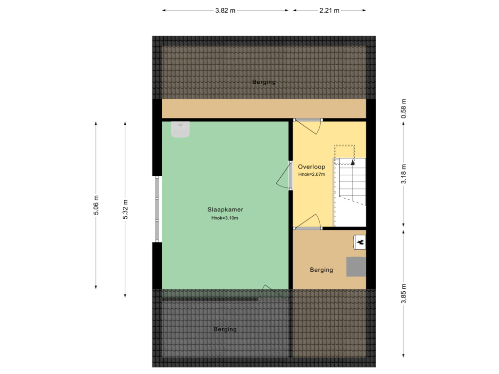 Bekijk plattegrond van 2e Verdieping van Aubadestraat 28