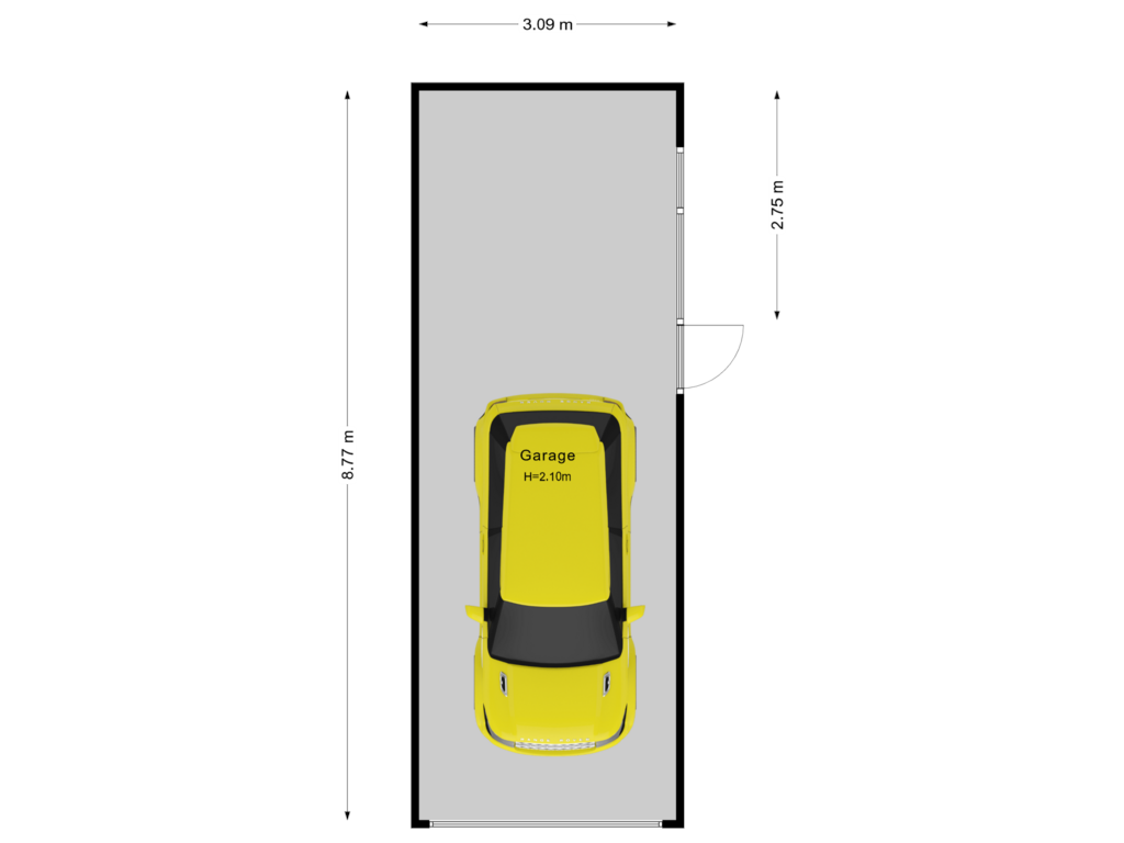 Bekijk plattegrond van Garage van Aubadestraat 28