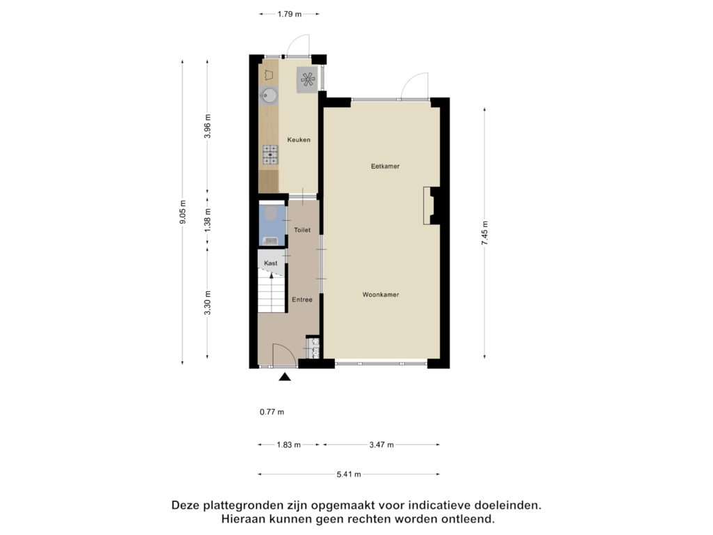 Bekijk plattegrond van Begane Grond van Oosterscheldestraat 195