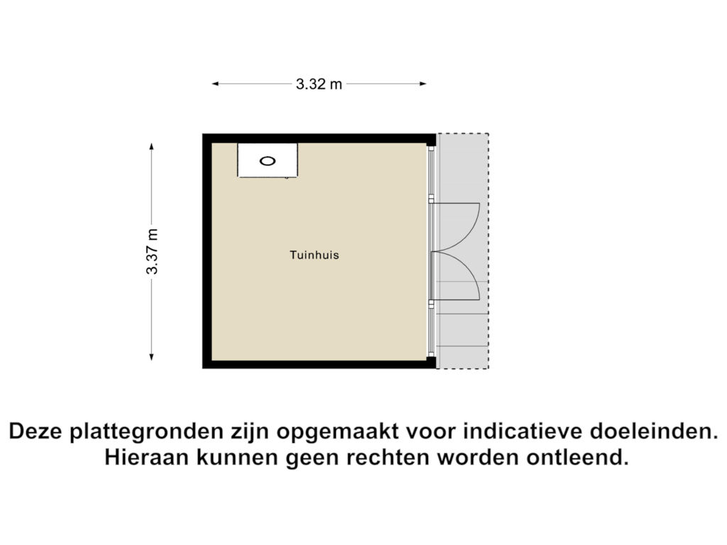 Bekijk plattegrond van Tuinhuis van Oosterscheldestraat 195