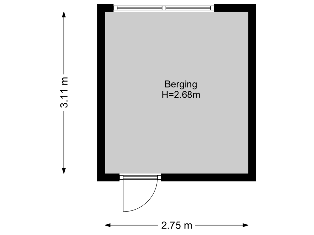 Bekijk plattegrond van Berging van Van Opbergenstraat 14