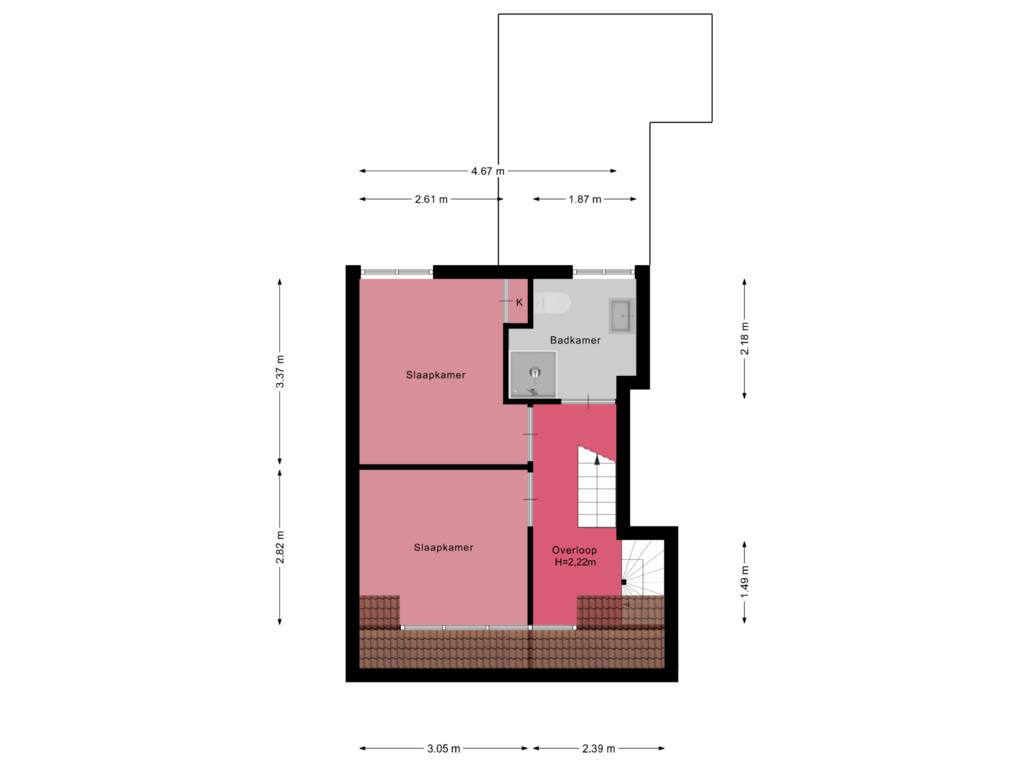 Bekijk plattegrond van Eerste verdieping van Kamerlingh Onnesweg 61