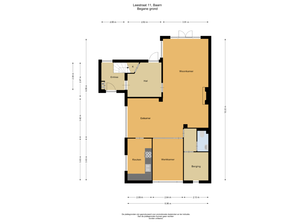 View floorplan of Begane grond of Leestraat 11