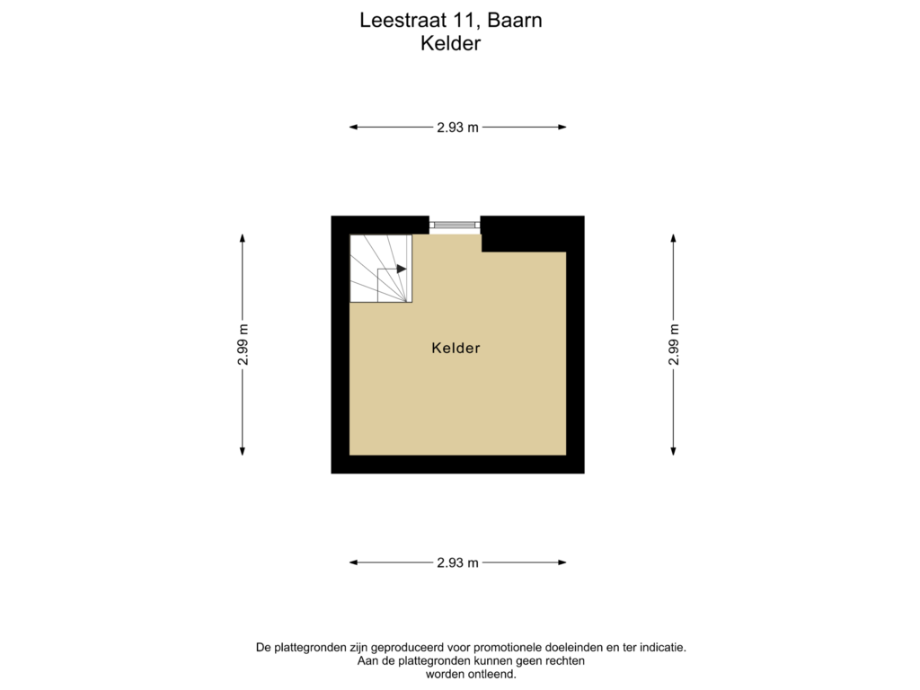 View floorplan of Kelder of Leestraat 11