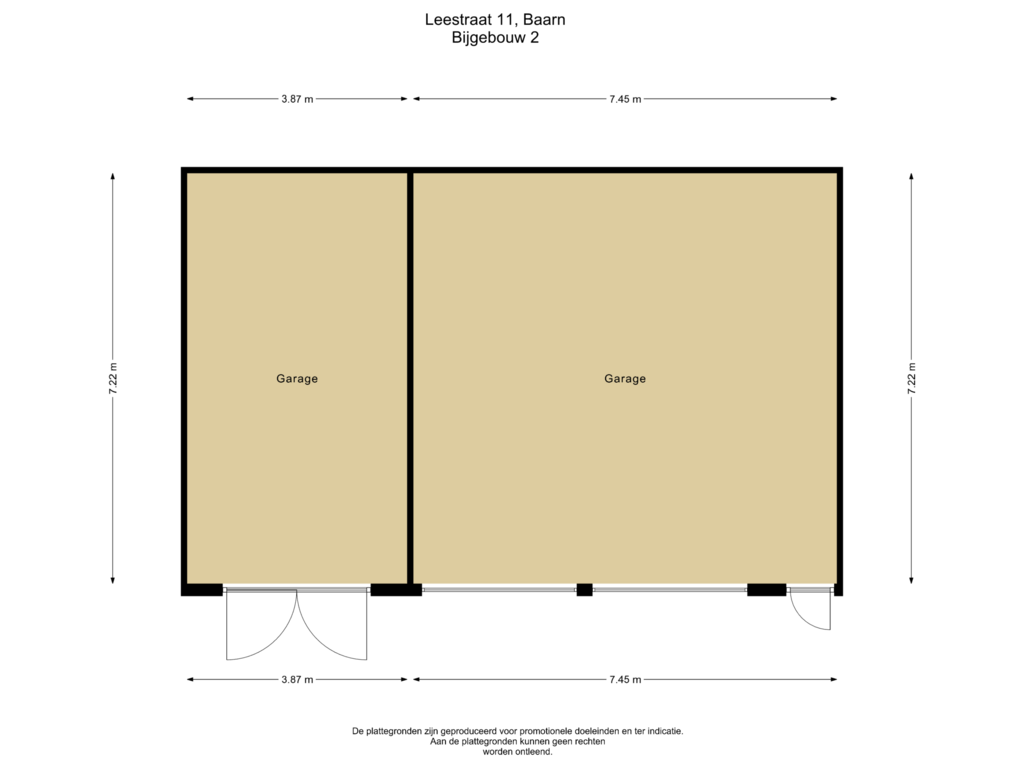 View floorplan of Bijgebouw 2 of Leestraat 11