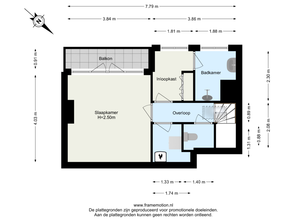 Bekijk plattegrond van Verdieping 3 van Breitnerstraat 75-B