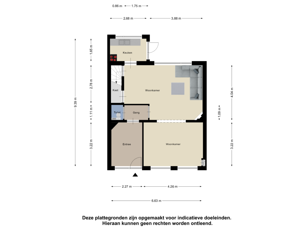 Bekijk plattegrond van Begane Grond van van Kinsbergenstraat 21