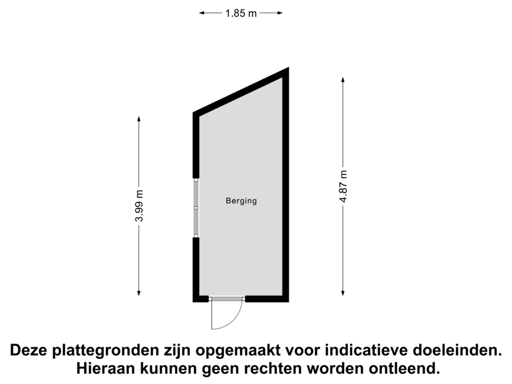 Bekijk plattegrond van Berging van van Kinsbergenstraat 21