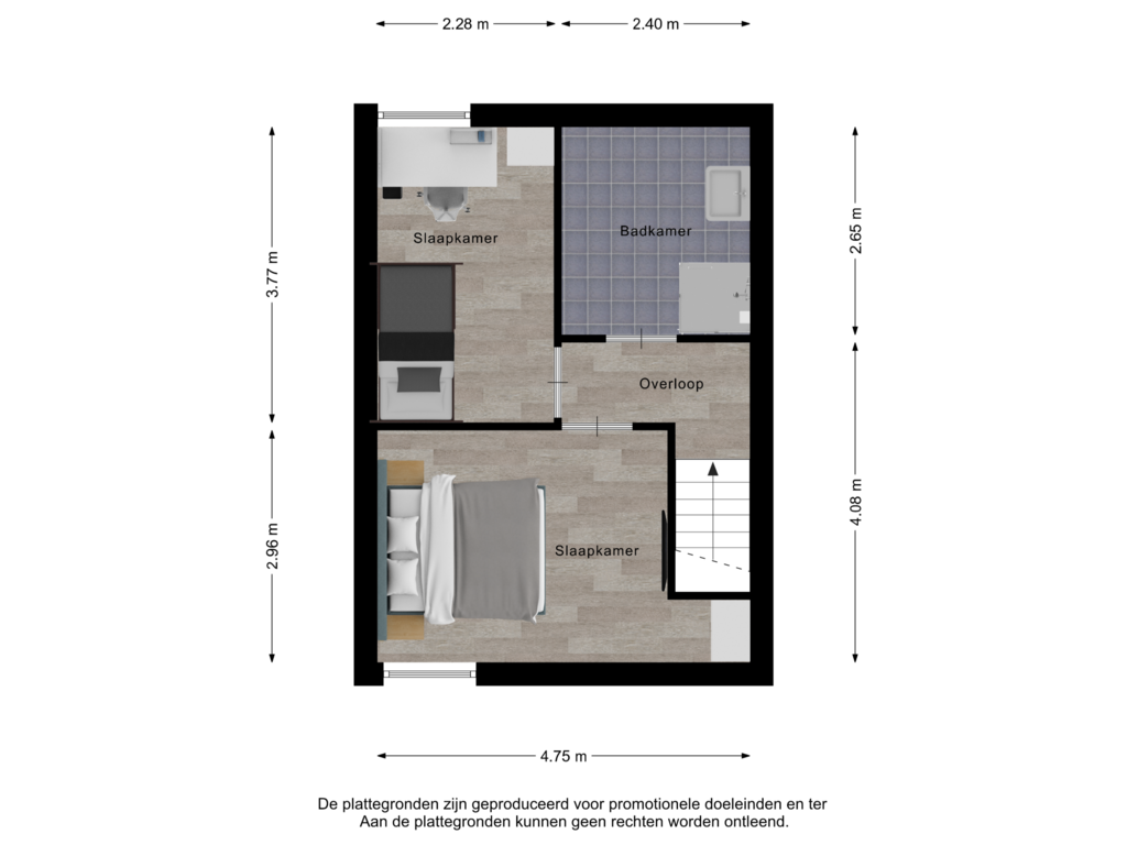 Bekijk plattegrond van 1e Verdieping van Nicolaes Honighstraat 30