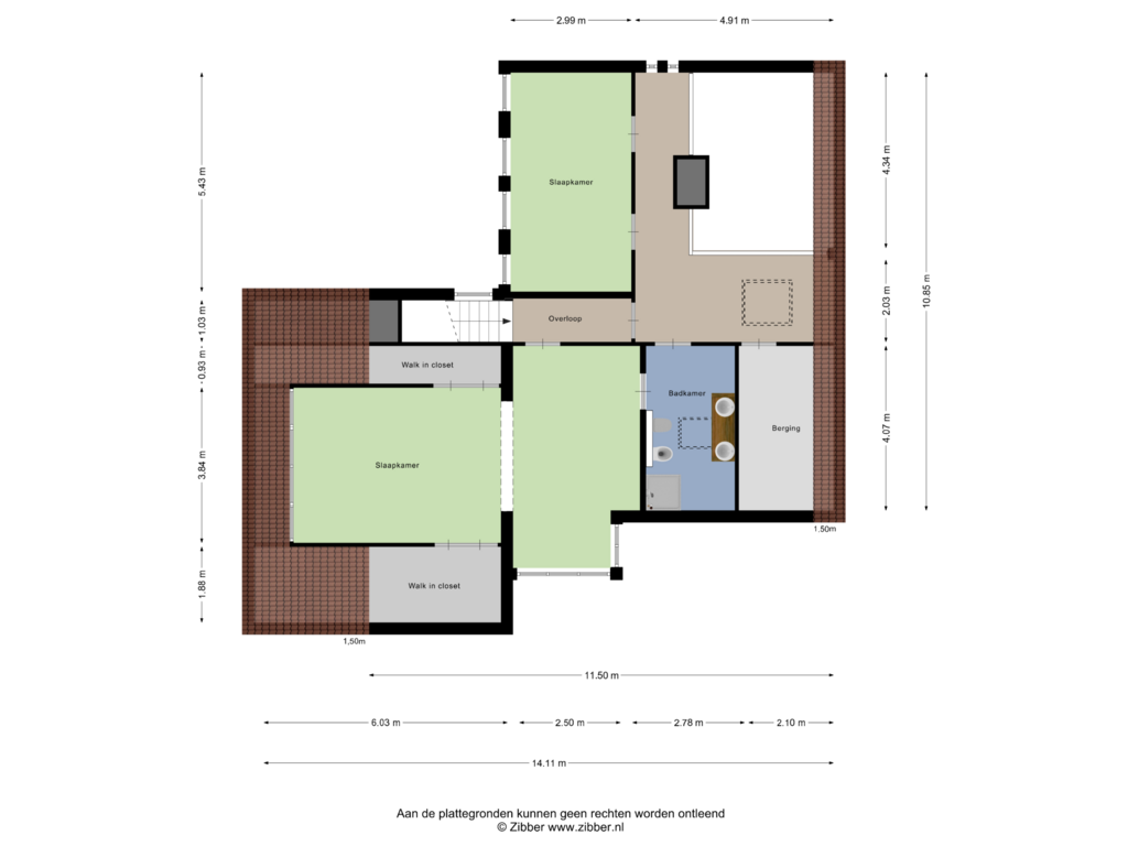 Bekijk plattegrond van Eerste verdieping van Wagnerlaan 7