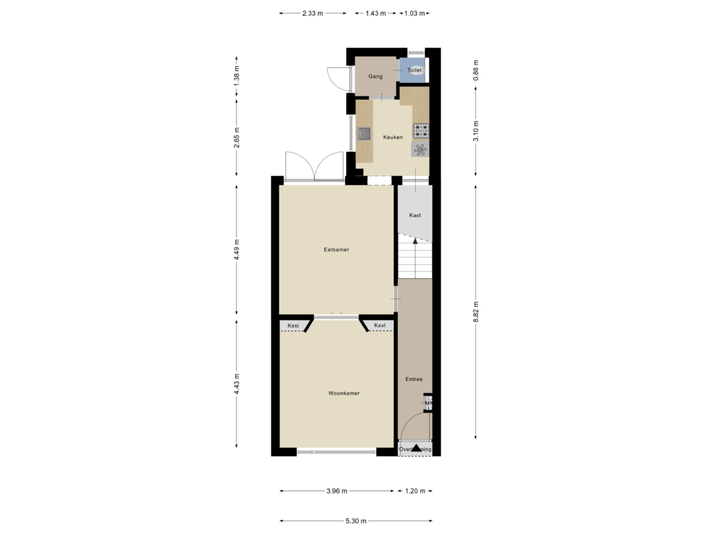 View floorplan of Begane Grond of Tongelresestraat 408