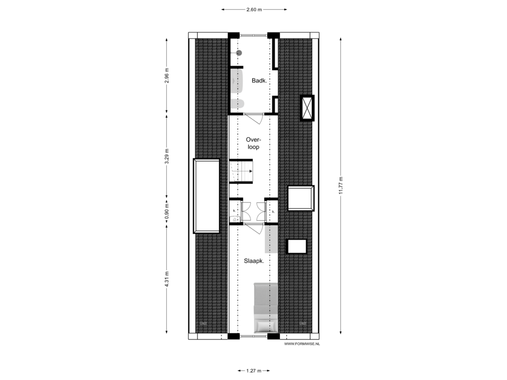 View floorplan of 4E VERDIEPING of Prinsengracht 845