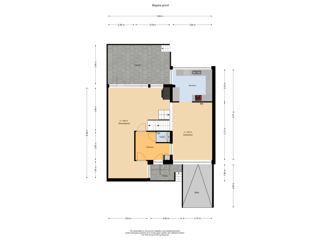 Bekijk plattegrond van Begane grond van Groenoord 410