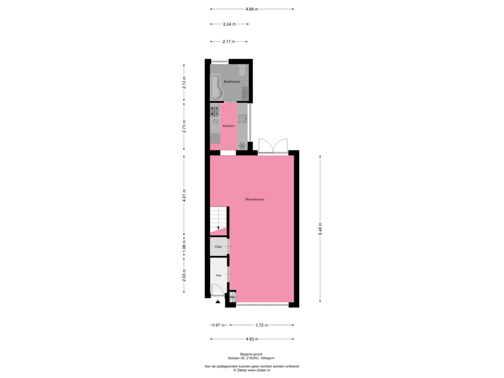 Bekijk plattegrond van Begane Grond van Sixlaan 36