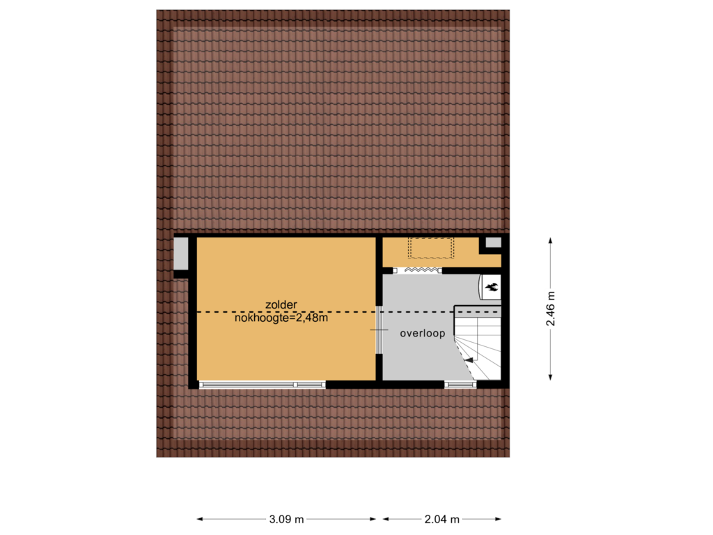 Bekijk plattegrond van Tweede verdieping van Frans Halsplantsoen 18