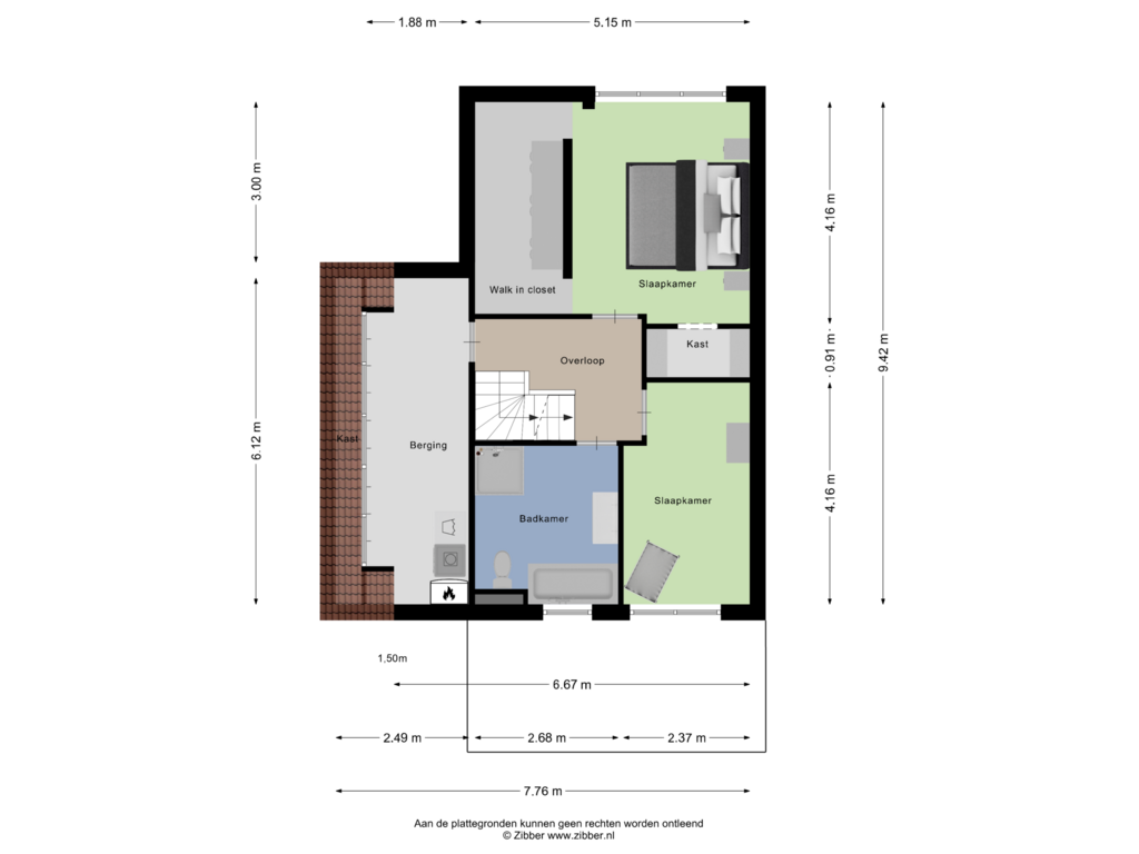 Bekijk plattegrond van Eerste Verdieping van Bleyenbeekdreef 4