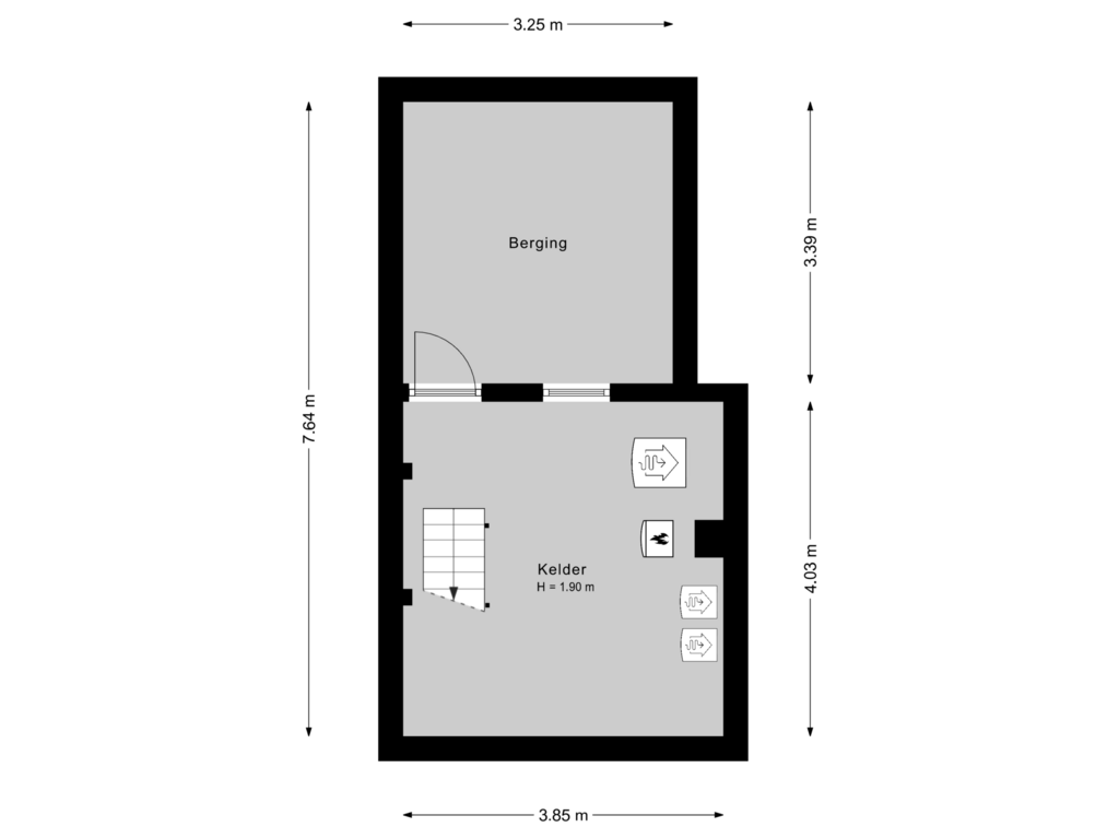 View floorplan of Kelder of Wittenburgerweg 178